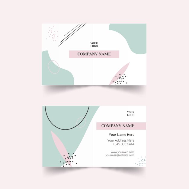 Yoga class business card template set