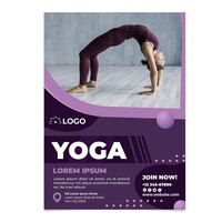 Шаблон плаката класса йоги