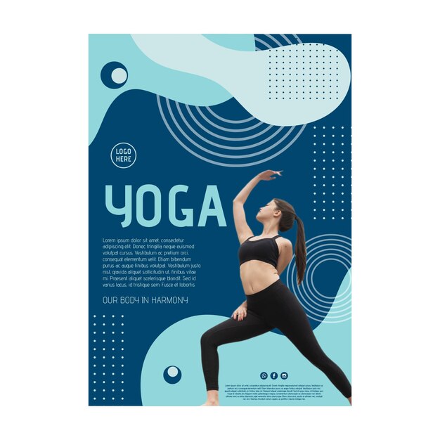 Yoga class poster with photo