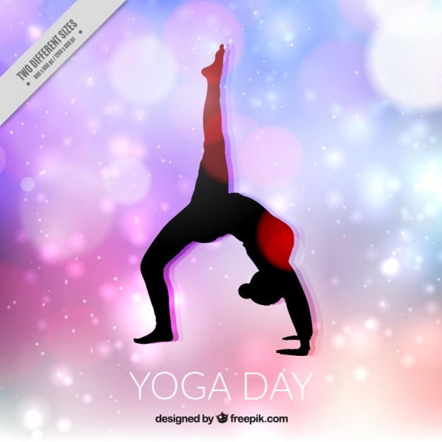 Vettore gratuito yoga day background