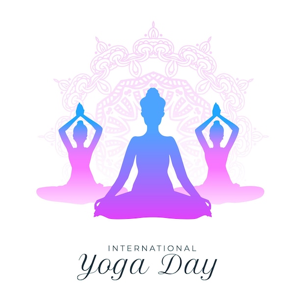 Yoga day relaxation therapy indian style poster design