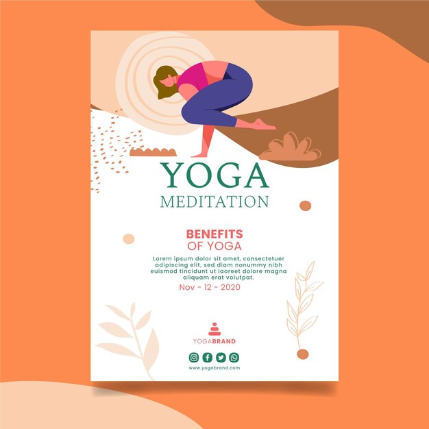 Yoga flyer template