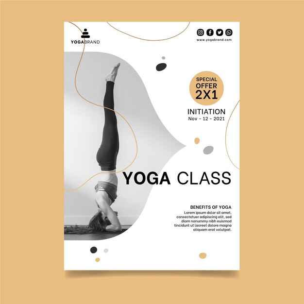 Yoga flyer template