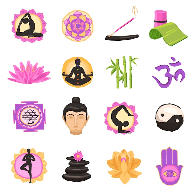 Yoga Icons Set