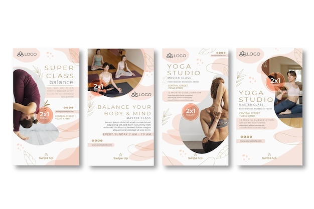 Yoga instagram stories collection