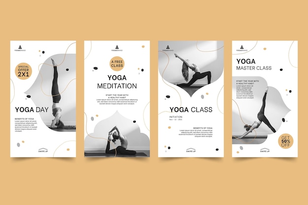 yoga instagram stories template