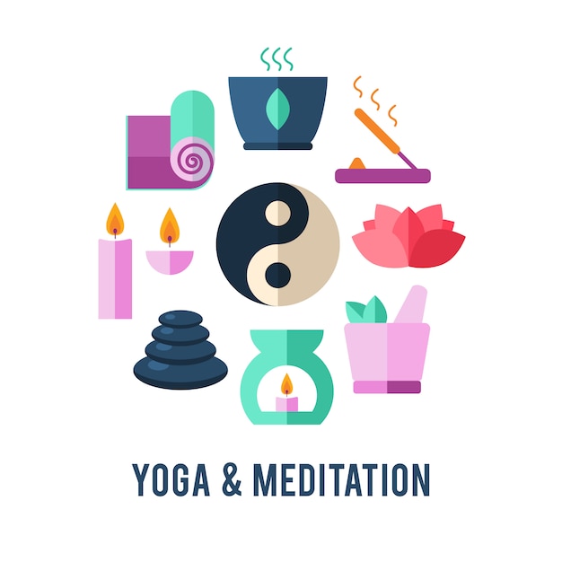 Modello di logo di yoga.