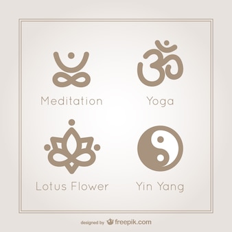 Di yoga e meditazione icone