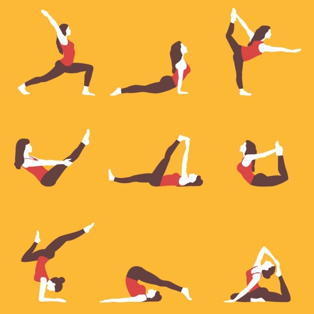 Free vector yoga poses collection