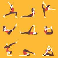 Free vector yoga poses collection