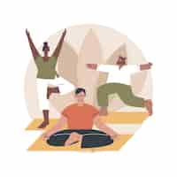 Free vector yoga school abstract illustration