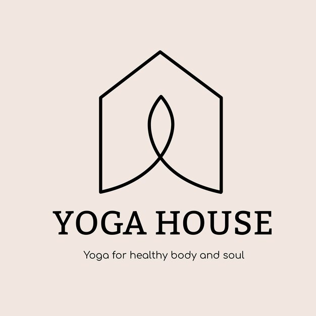 Yoga studio logo template, health &amp; wellness business branding design vector