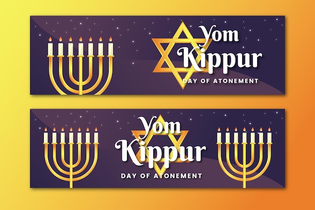 Modello di banner yom kippur