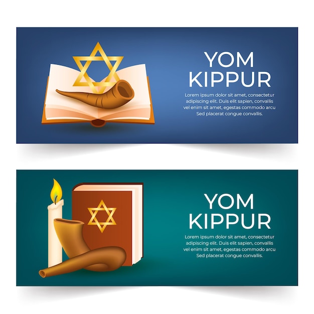 Yom kippur banners template