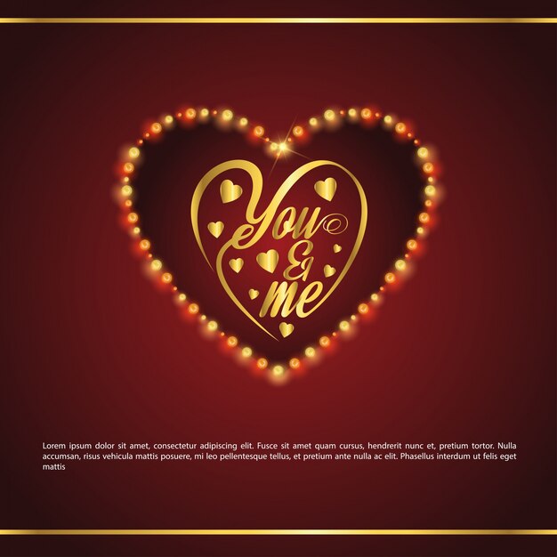 Free vector you and me with dark background