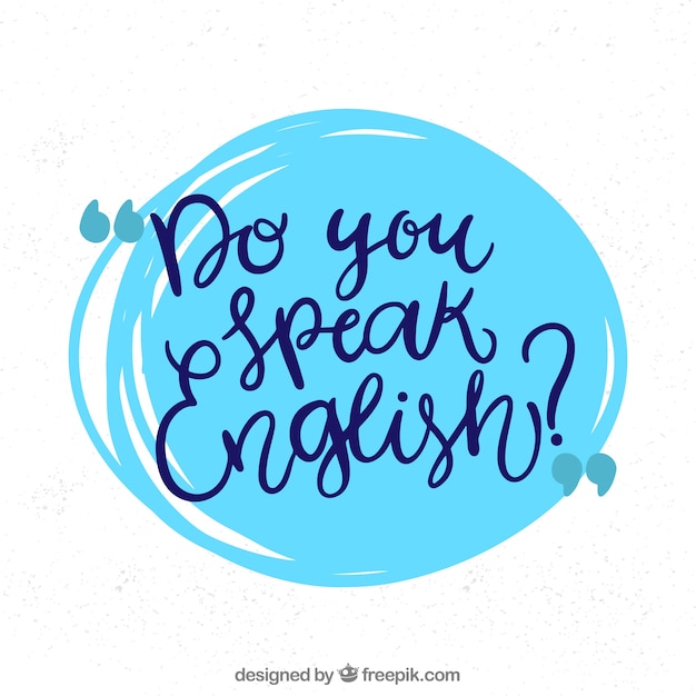 Free vector do you speak english concept