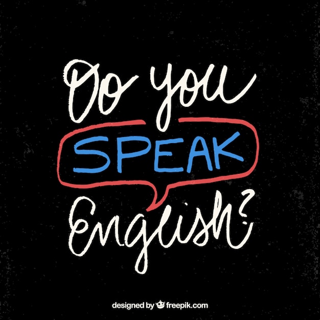 Do you speak english lettering background