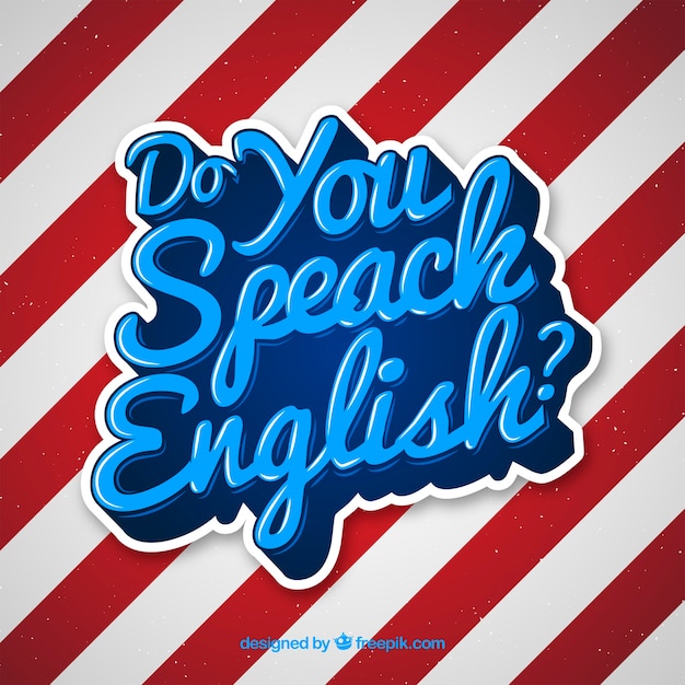 Do you speak english lettering background