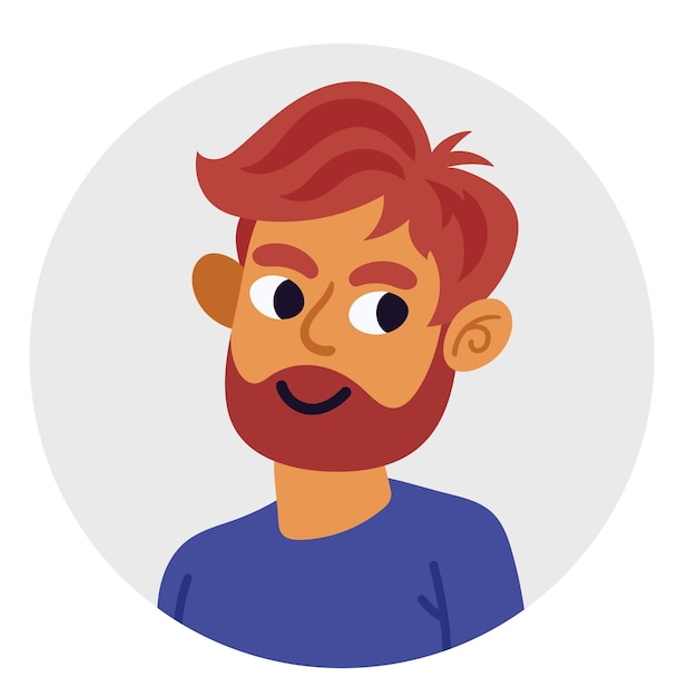 Free vector young bearded man