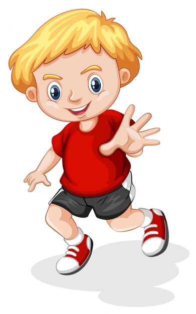 Young blonde boy character