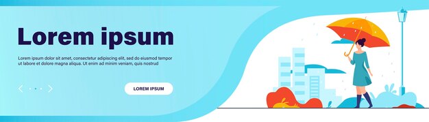 現実的な秋のバナーテンプレート 無料のベクター