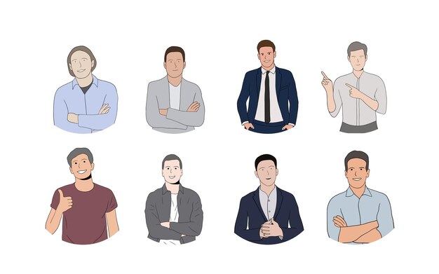 young handsome man illustration