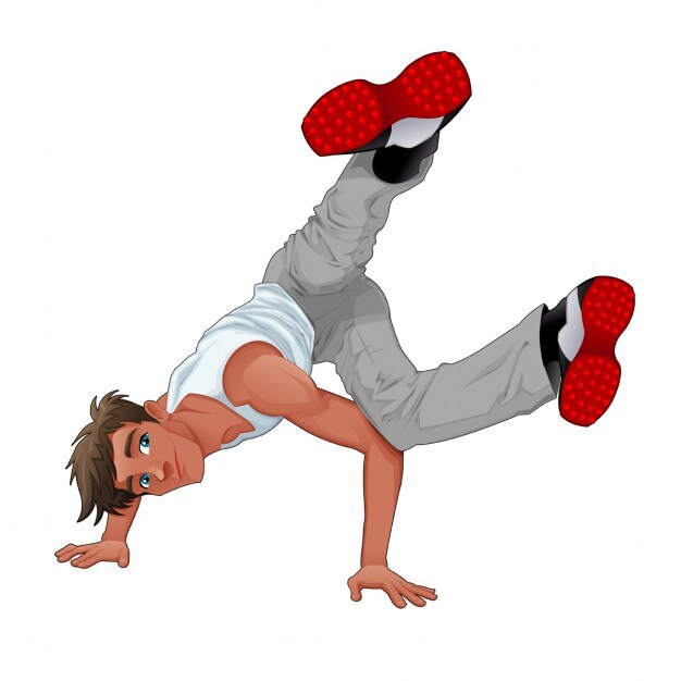 young man dancing breakdance