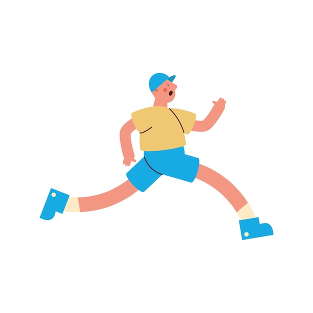 Free vector young man running