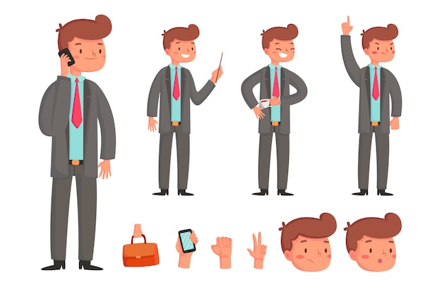 Free vector young man in suit posing