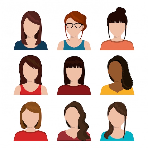 Free: Female Avatar Icon Vector Illustration 