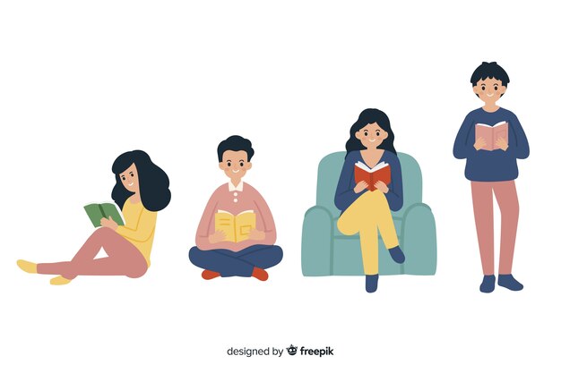 若い人たちの本のコレクションを読む