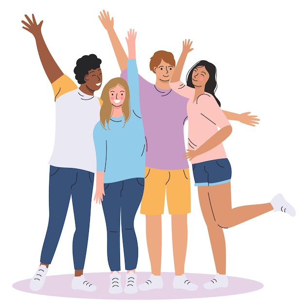 young people spending time together