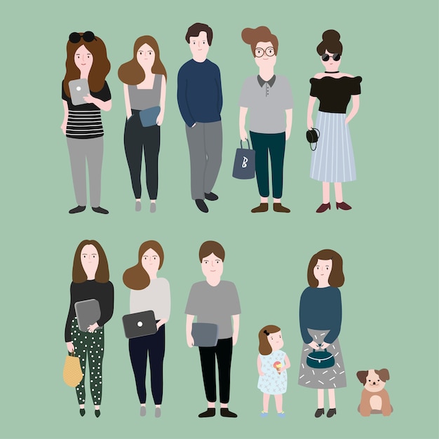 Free Vector young people 