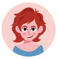 Free vector young redhead woman