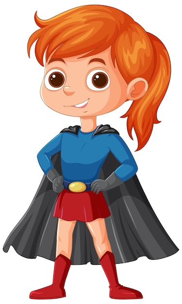 Free vector young superhero girl in costume