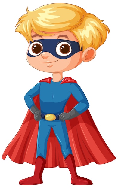 Free vector young superhero in vibrant costume