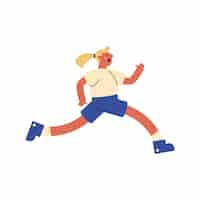 Free vector young woman running