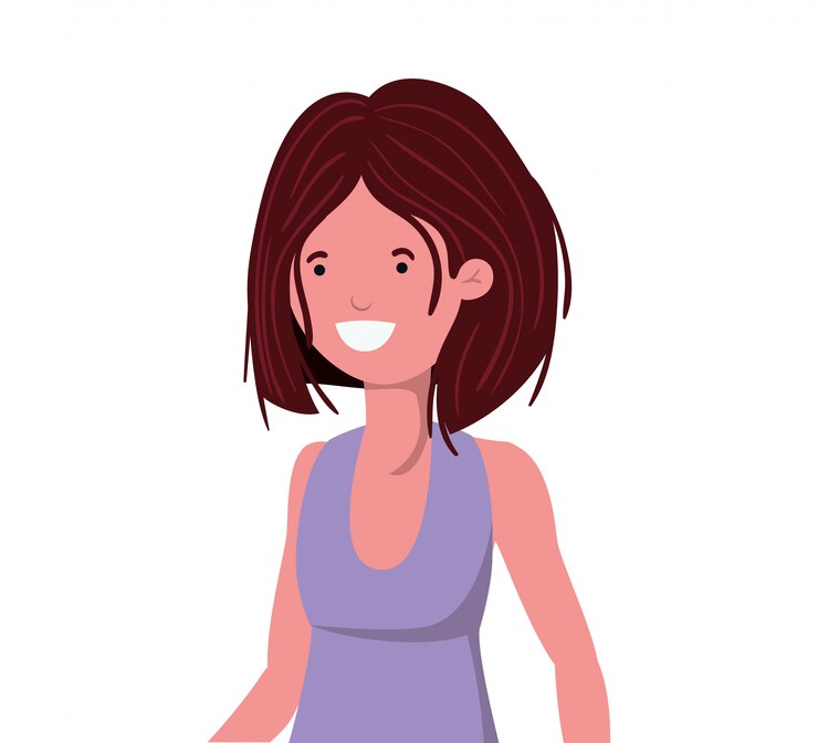 Free Vector young woman with swimsuit on white 