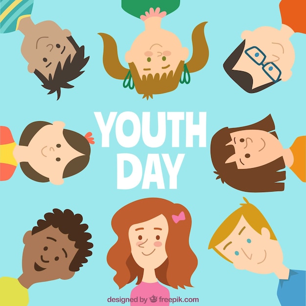 Youth day background with kids