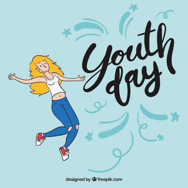 Free vector youth day background