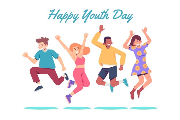 youth day people jumping