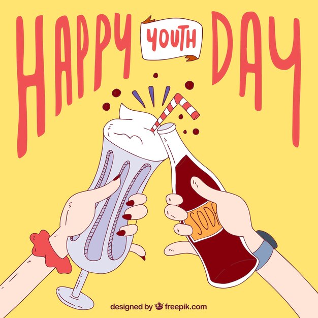 Free Vector youth day toast background