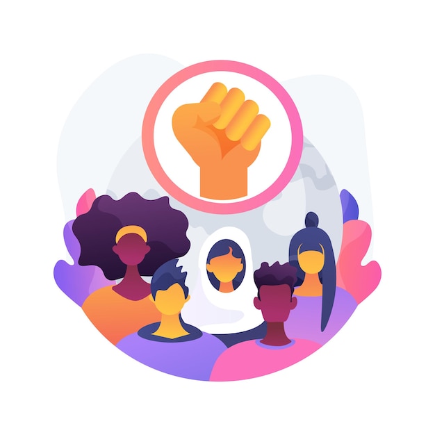 Free Vector youth empowerment abstract concept vector illustration. children and young people take charge, take action, improve life quality, democracy building, youth activism, involvement abstract metaphor.