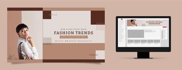 youtube channel art for fashion collection and style