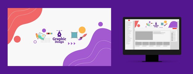 youtube channel art for graphic design company