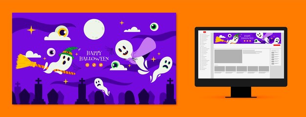 Youtube channel art for halloween celebration