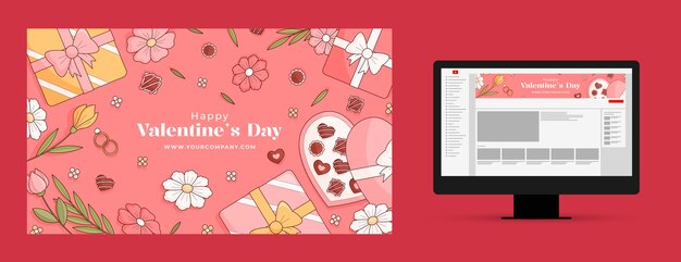 Youtube channel art for valentine's day