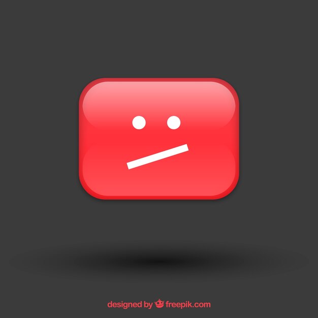 Youtube error message with flat design