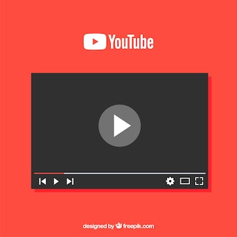 Youtube player with flat design