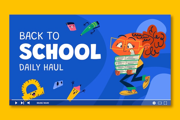 Youtube thumbnail for back to school season